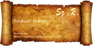 Szuhai Ruben névjegykártya